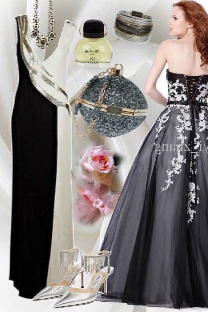 Black and silver chic- Fashion set