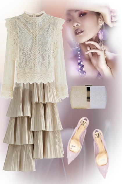Lace blouse- Combinaciónde moda