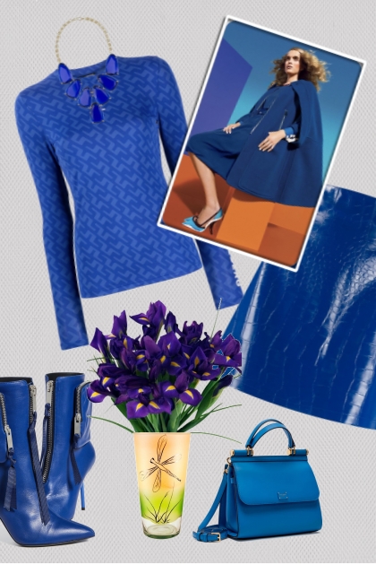 Royal blue 22- combinação de moda