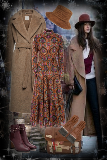 Brown winter outfit- combinação de moda