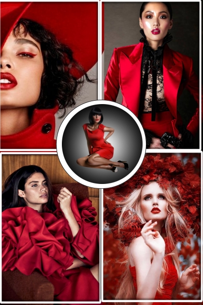 Red is always chic- Combinazione di moda