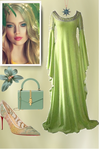 Mint green dress 2- Fashion set