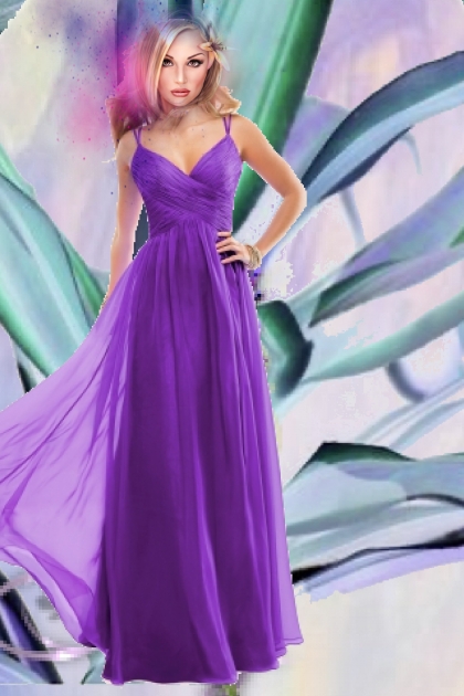 A girl in  purple- Modekombination