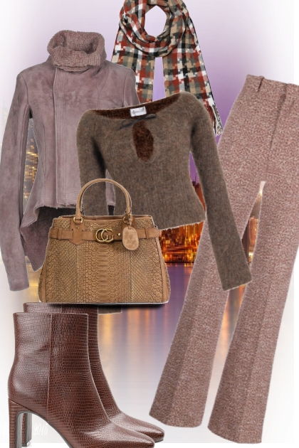 Sheepskin coat 2- Модное сочетание