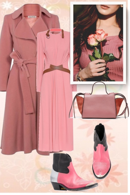 Feminine pink in November- Combinazione di moda