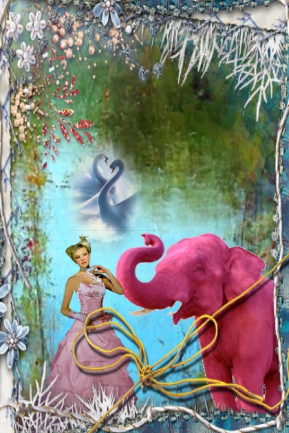 The dream with a pink elephant- Fashion set