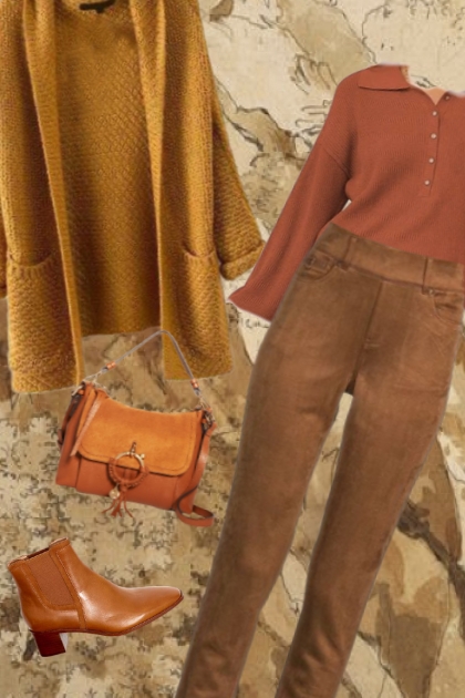 Casual terracotta outfit- Fashion set