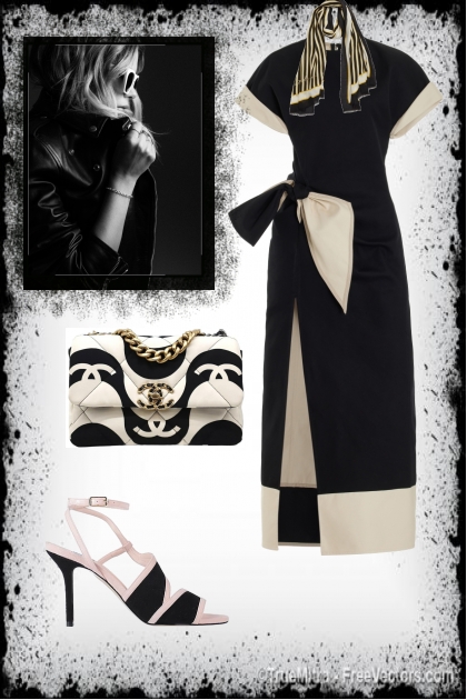 Black and white elegance 22- Modna kombinacija