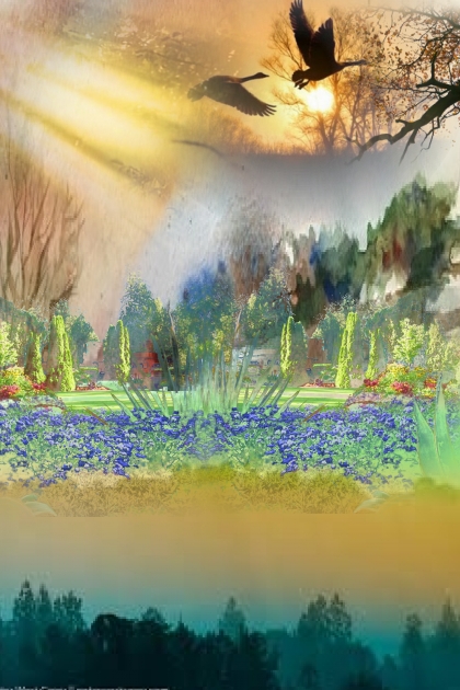 Water colour landscape 2- Modna kombinacija