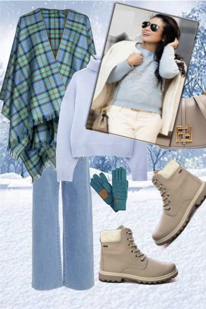 Winter blue 4- Combinazione di moda