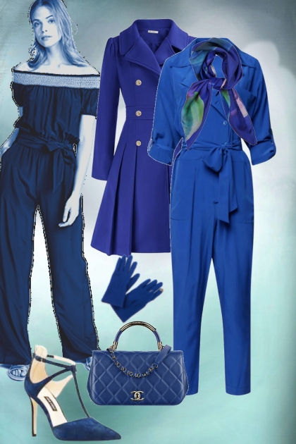 Blue overalls 2- Modna kombinacija