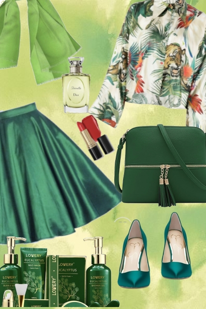 Casual outfit in green- Modna kombinacija