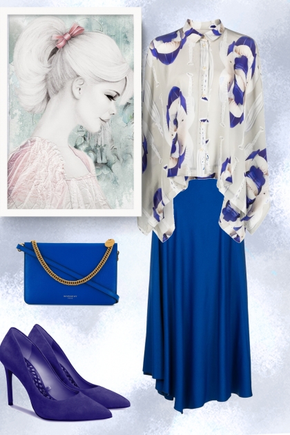 Blue and white 5- Модное сочетание