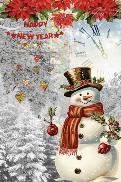 New Year with a snowman- Modna kombinacija