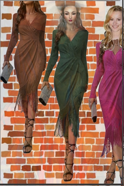 Palette of evening dresses