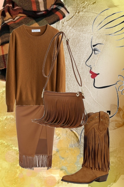 Fringed outfit- Модное сочетание