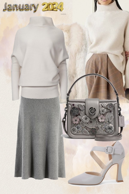 White pullover in January- combinação de moda