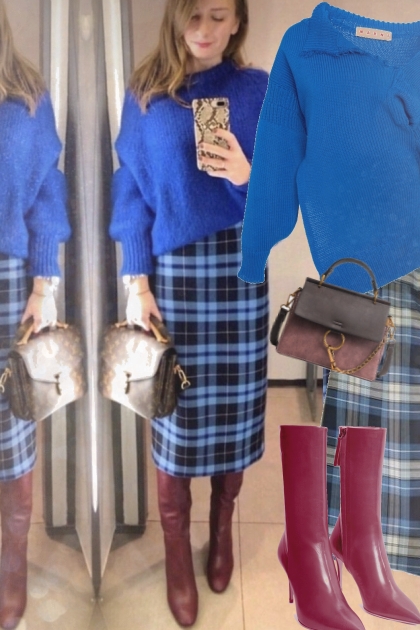 January in royal blue- Combinaciónde moda