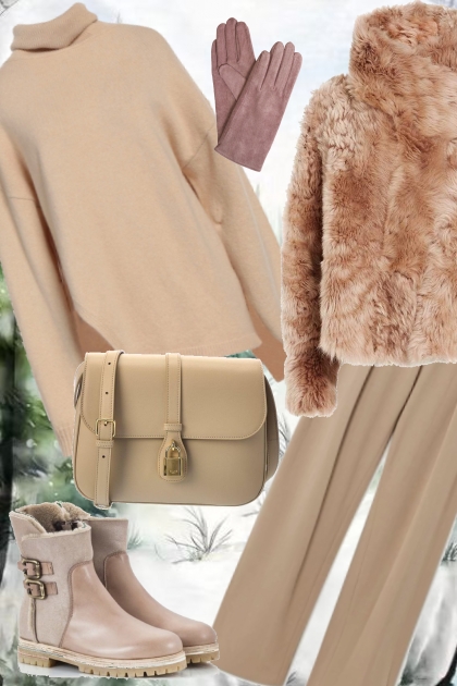 Fur jacket for January- Combinazione di moda