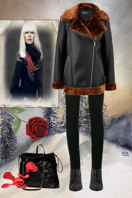 Winter fur jacket- Fashion set