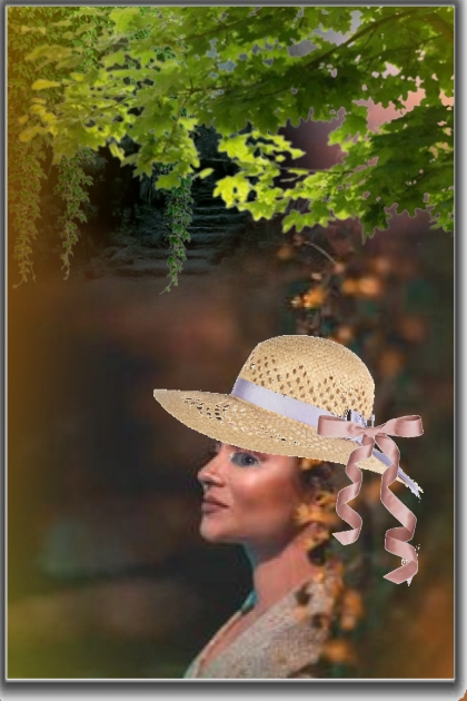 Lady in a straw hat 22- Modna kombinacija