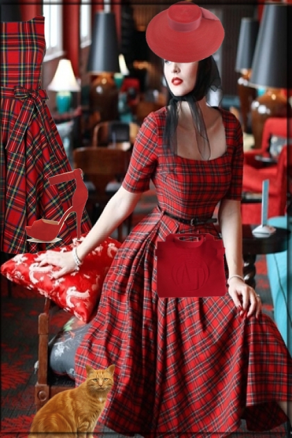 Plaid dress- Модное сочетание
