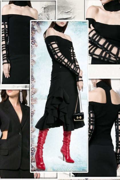 Black glamour 22- Combinazione di moda