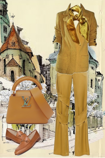 Everyday mustard suit- Fashion set