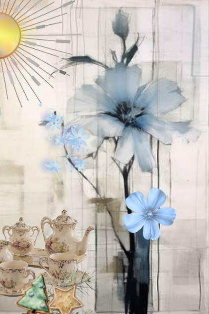Blue flowers 222- Fashion set