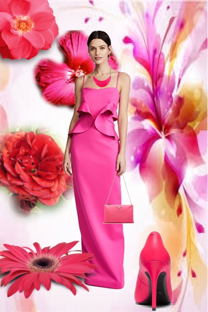 Flowery pink- Modna kombinacija