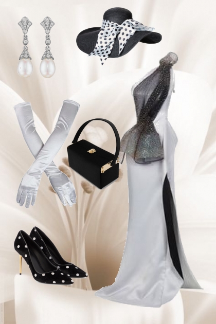 Black and white glamour 2- Combinazione di moda