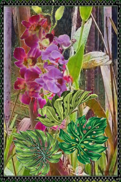 Tropical flowers 2- Modna kombinacija