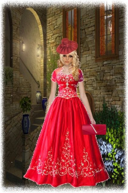 Lady in a red beret- Combinazione di moda