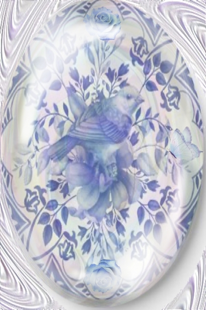 Blue porcelain pattern- Combinazione di moda