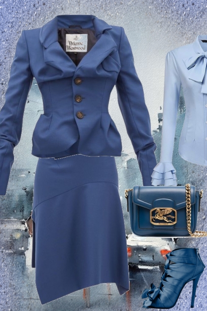 Blue: casual elegance- Fashion set