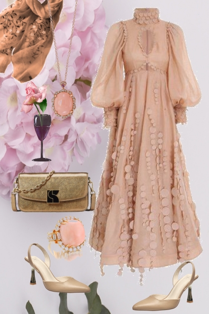 Vintage outfit in beige- Fashion set