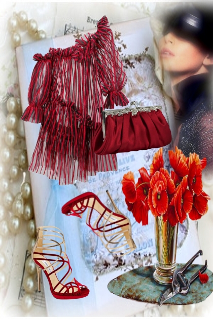 Red minidress - combinação de moda
