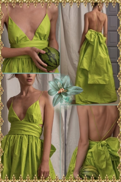 Apple-green dress