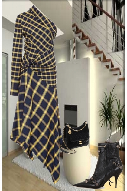 Extravagant plaid outfit - Modekombination