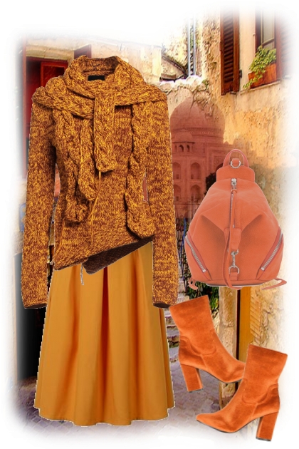 Terracotta outfit for everyday - Fashion set