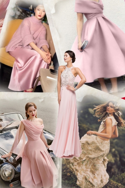Glamorous dresses in pink