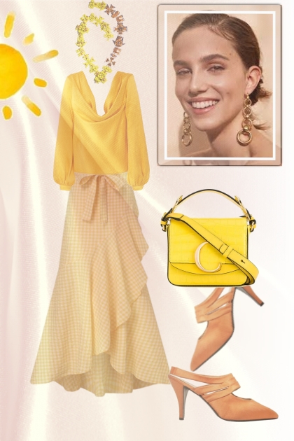 Golden sunny outfit- Modekombination