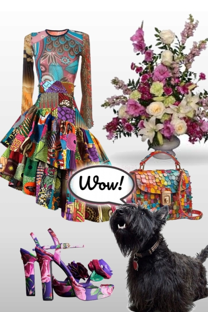 Peacock-coloured outfit- Combinazione di moda