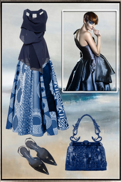 Dark blue outfit 22- combinação de moda