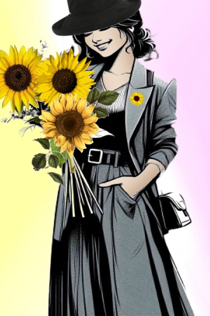 Sunflower bouquet- combinação de moda