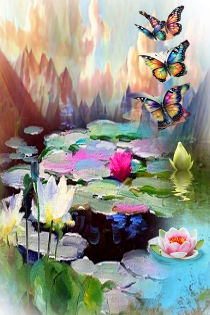 Pond with lilies- combinação de moda
