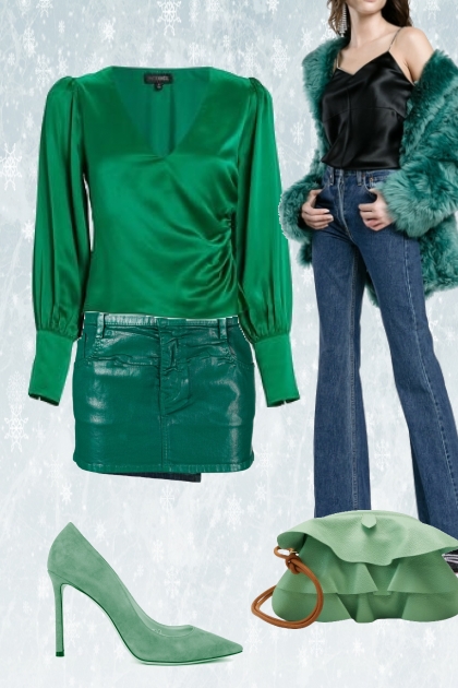 Emerald green outfit 2