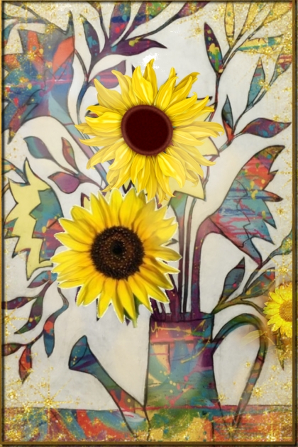 Sunflower collage- Kreacja