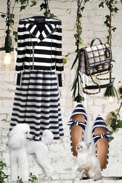 Stripy outfit 22- Модное сочетание