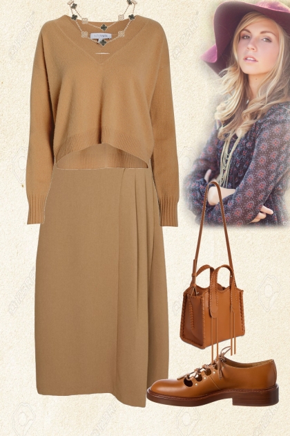 Camel-coloured outfit 22